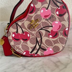 Coach Heart-Shaped Cherry Crossbody Bag - Pink and Red